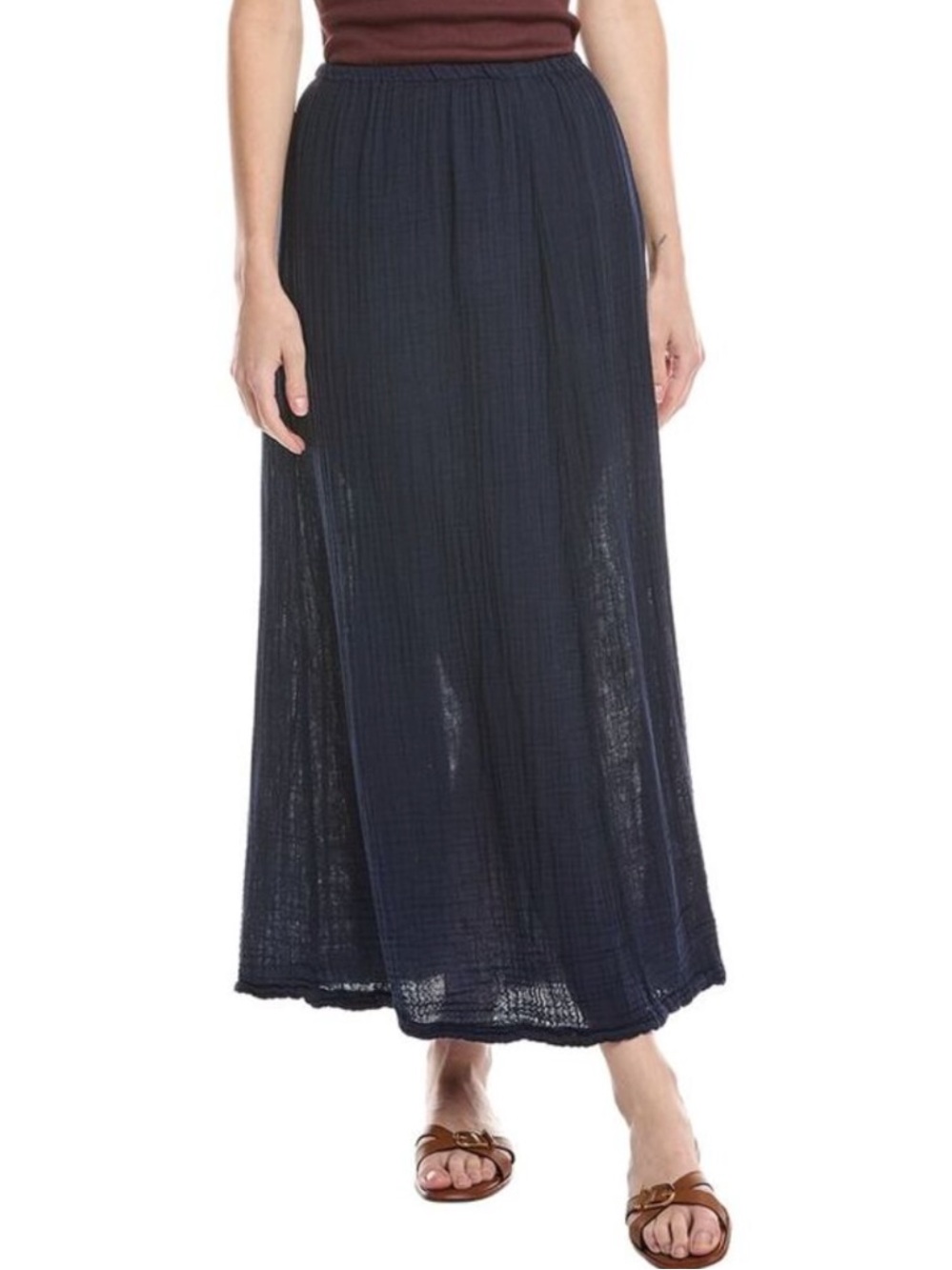 NWT Michael Stars Phoebe Gauze Maxi Skirt in Blue Size L